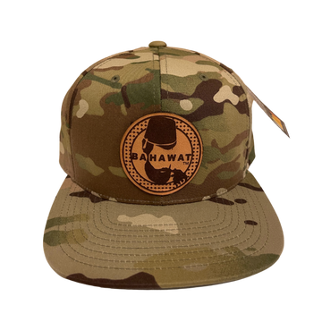 Bahawat Snapback Hat Leather Camouflage